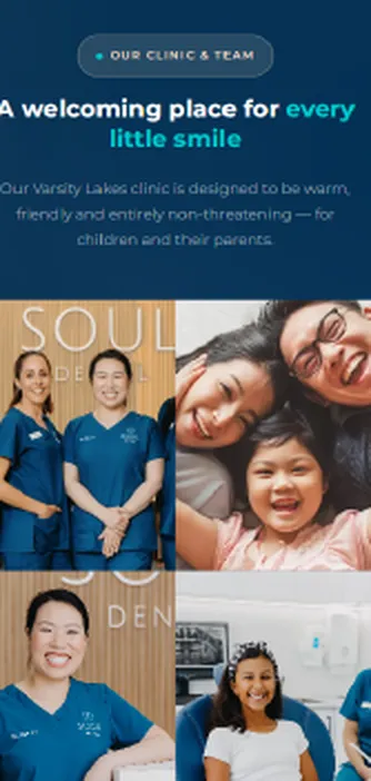 Soul Dental website on iPhone