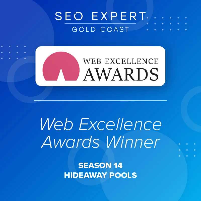 Web Excellence Awards Season 14 winner, Hideaway Pools website design